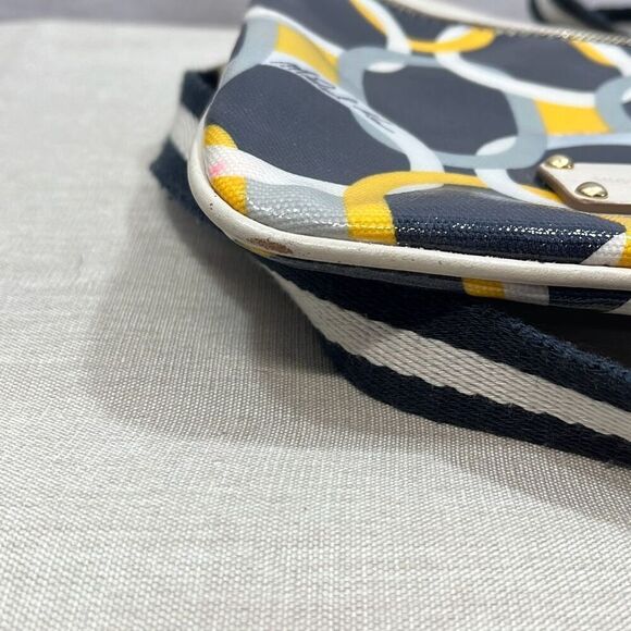 Michael Kors blue/white/gray/yellow crossbody bag with some wear as shown‎ - Picture 10 of 10